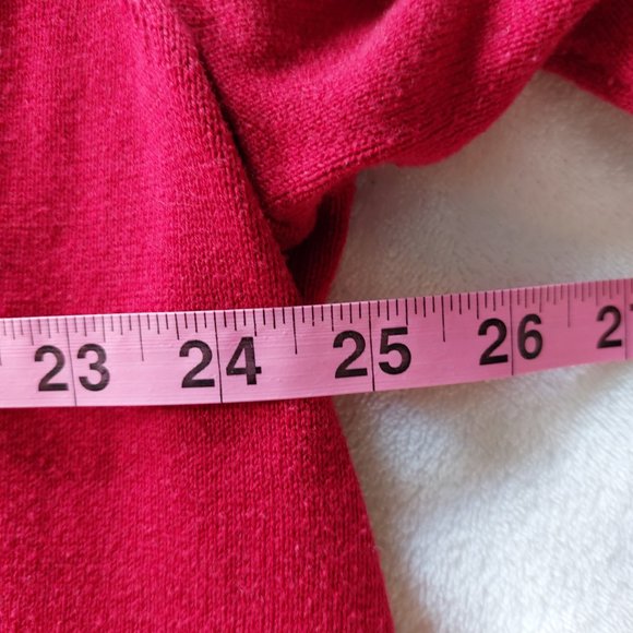 Basic Edition Plus Size Red Sweater with Embellished Neckline - Picture 6 of 7